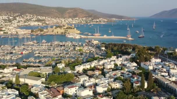 Hava Aracı Bir Yaz Öğleden Sonra Gün Batımında Mugla Türkiye — Stok video