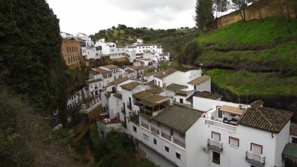 Granada Spanien Albaicin Maurisches Mittelalterliches Viertel Traditionelle Arabische Architektur Andalusiens — Stockvideo