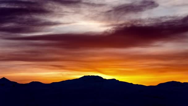 Zauberhafter Sonnenuntergang Zeitraffer Des Goldenen Sonnenuntergangs — Stockvideo