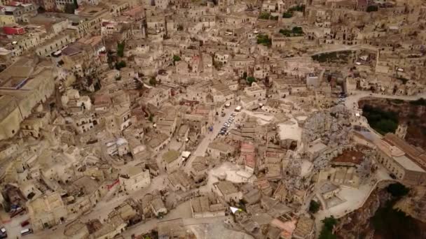 Matera City Drone South Italy — Stock Video