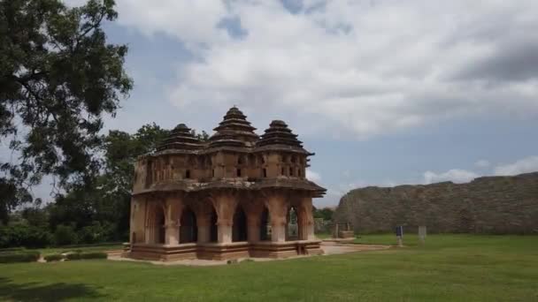 Mundialmente Famoso Centro Patrimonial Unesco Lotus Mahal Primer Plano — Vídeos de Stock