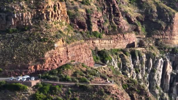 Aerial Drone Shot Beautiful Chairman Peak Drive Cidade Cabo Dia — Vídeo de Stock