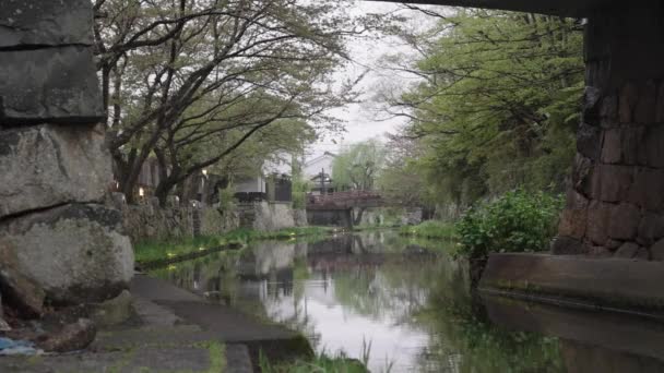 Moat Pedra Antiga Omihachiman Bori Prefeitura Shiga Japão — Vídeo de Stock