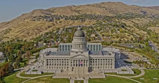 Salt Lake City Utah Aerial Θεαματικό Χαμηλό Επίπεδο Flyover State — Αρχείο Βίντεο