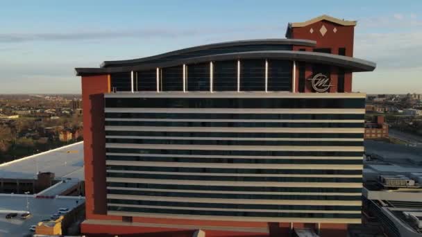 Scenic View Motorcity Casino Otaczający Krajobraz Miasta Detroit Michigan Usa — Wideo stockowe