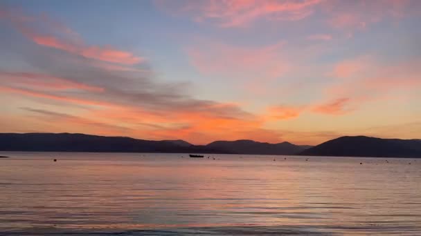 Skoçya Sunset Clyde Nehri Nin Zaman Çizelgesi — Stok video