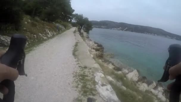 Dron Shoot Dari Kroasia Rogoznica Dan Trogir — Stok Video