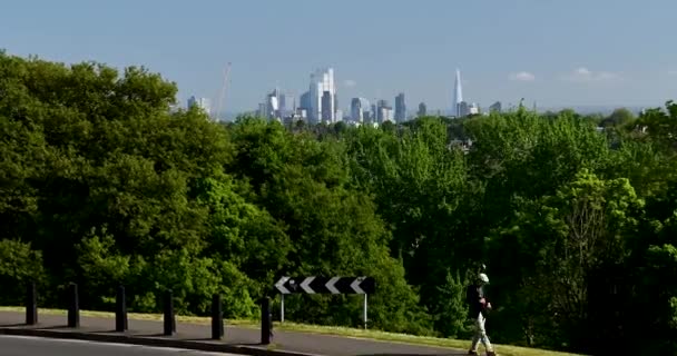 イギリス ロンドンのアレクサンドラ宮殿からロンドン市内の閉鎖 — ストック動画