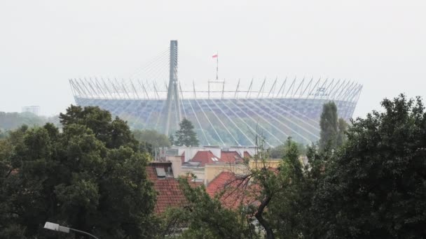 Stadion Narodowy Warszawie Warszawa Polska Polska — Wideo stockowe