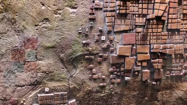 Aerial Representation Traditional Ancient Mexican Town National Museum — Vídeo de stock