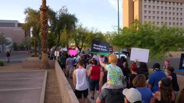 Protests March Abortion Healthcare Arizona — Vídeo de stock