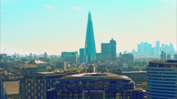 Letecký Pohled Střepy Londýně — Stock video