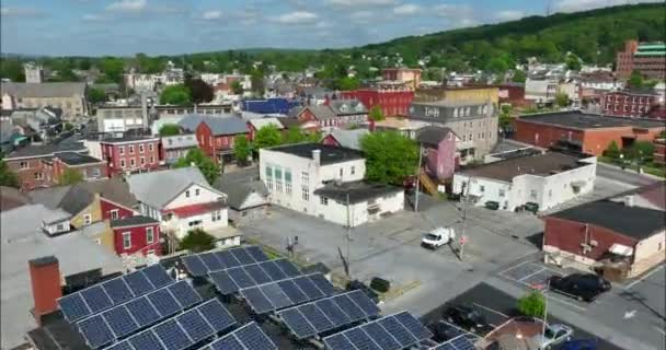 Aerial Timelapse Small American Town Hiperlapso Durante Primavera Ephrata Pennsylvania — Vídeos de Stock