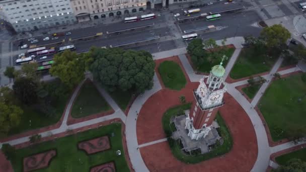 English Clock Tower Torre Los Ingleses Buenos Aires City Argentina — Stockvideo