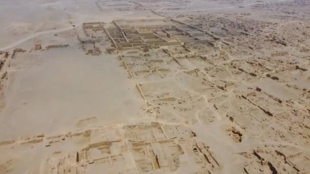Aerial Drone Footage Archaeological Site Called Cajamarquilla Lima Peru Big — ストック動画