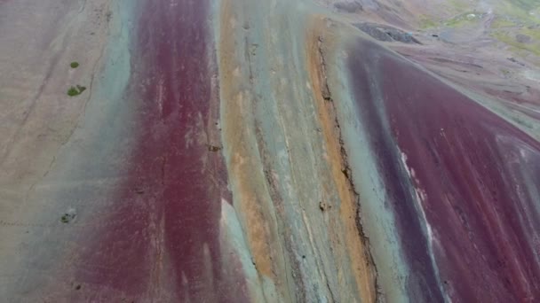Peru Daki Gökkuşağı Dağı Nın Görüntüsü — Stok video