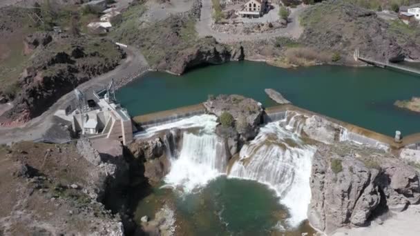 High Angle Drone View Shoshone Falls Idaho — ストック動画