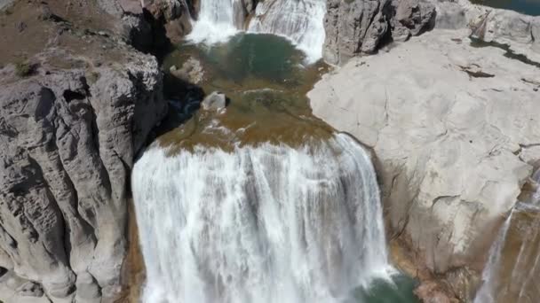 Drone Acima Shoshone Falls Idaho Inclinar Revelar Tiro — Vídeo de Stock