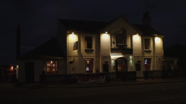 Country Pub Der Nacht Vereinigtes Königreich Derby City — Stockvideo