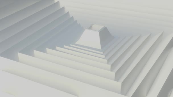 Forme Pyramidale Blanc Géométrique Boucle Sans Couture Animation Mouvement Fond — Video