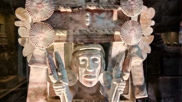 Video Der Ursprünglichen Repräsentativen Figur Des Aztekischen Maisgottes Tenochtitlan — Stockvideo