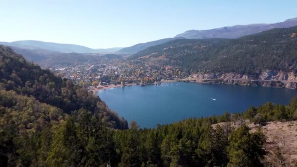 Όμορφη Αεροφωτογραφία Του San Martin Los Andes City Παταγονία Αργεντινή — Αρχείο Βίντεο