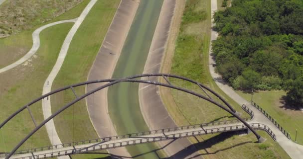 Aérea Del Búfalo Bayou Houston Texas — Vídeo de stock