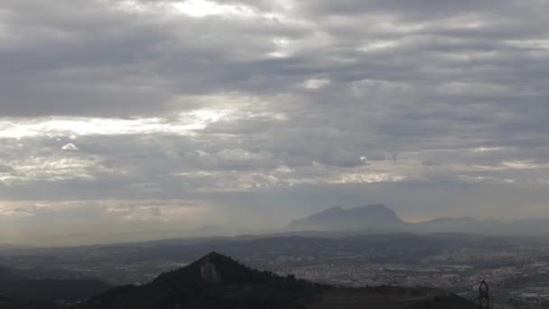 Timelapse Sur Ville Avec Nuages Soleil — Video