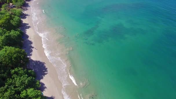 Drone Aéreo Praia Conchal Paraíso Costa Rica Destino Viagem Exótico — Vídeo de Stock