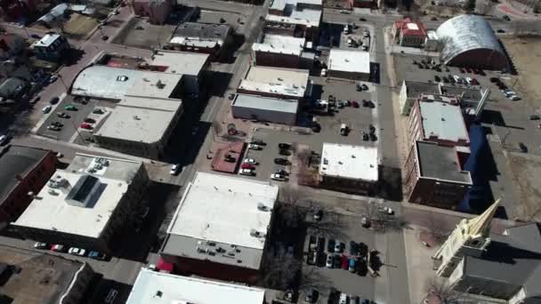 Město Trinidad Colorado Usa Letecký Pohled Downtown Budovy Ulice Odhalení — Stock video