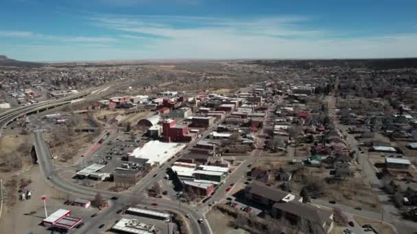 Drone Shot Trinidad Colorado Usa Вид Повітря Cityscape Сонячний День — стокове відео