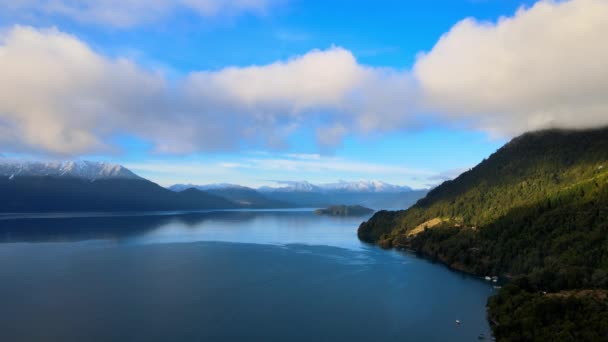 Veduta Aerea Del Lago Todos Los Santos Nel Sud Del — Video Stock