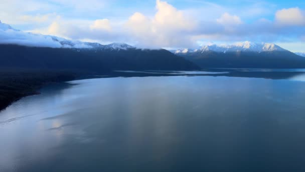 Dolly Out Air View Lake Todos Los Santos South Chile — стокове відео