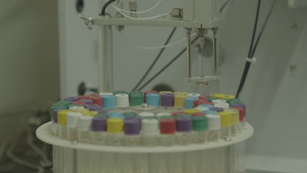Laboratory Machine Tests Samples Test Tubes Technology Science Innovation Concept — Video
