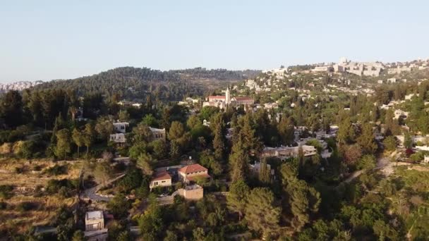 Volando Drone Ein Karem Israel — Vídeos de Stock
