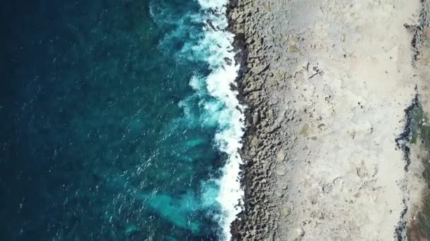 Східний Берег Бонайре Має Вигляд Дрона Чудовий Вигляд Голландського Узбережжя — стокове відео