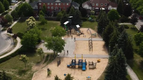 Aerial View Playground Ontario Canada — Stock Video