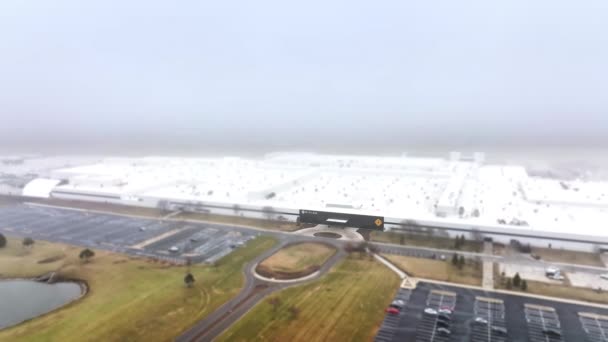 Aerial Shot Rivian Automotive Factory Normal Illinois — 비디오