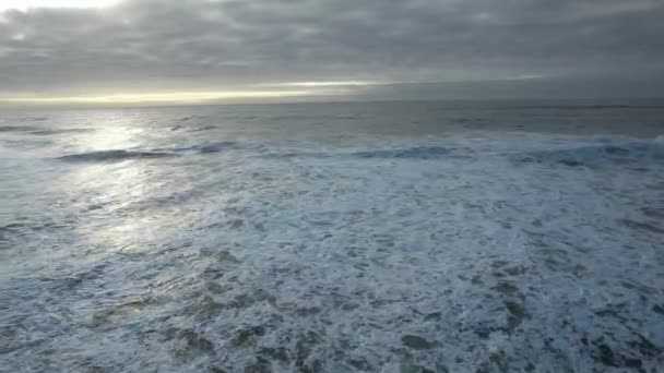 Big Storm Sea Ocean Surf Auf Naturhintergrund — Stockvideo