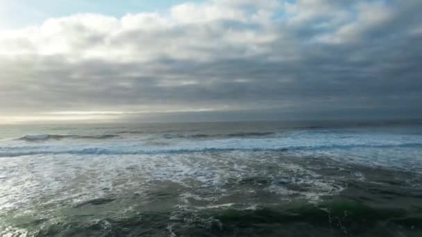 Tormenta Mar Vista Aérea — Vídeo de stock