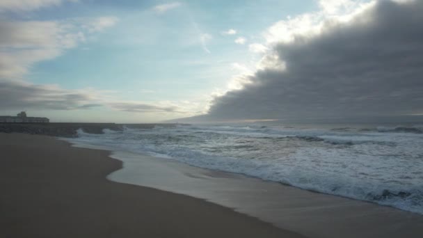 Plaża Chmury Zachodzie Słońca Tle Natury — Wideo stockowe