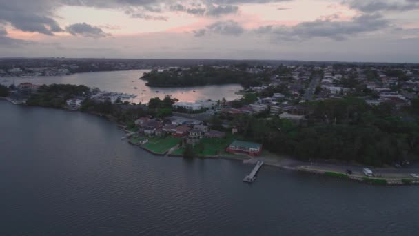 Images Aériennes Ville Rivière — Video