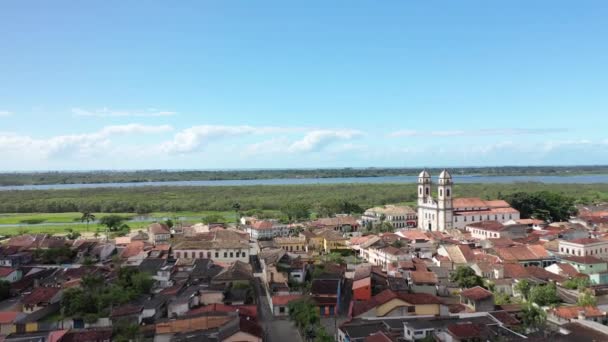 Iguape Paulo Brasile Veduta Aerea Della Città Iguape Nello Stato — Video Stock