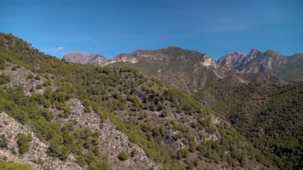 Padella Rallentatore Bella Catena Montuosa Europa Con Verde Lussureggiante — Video Stock