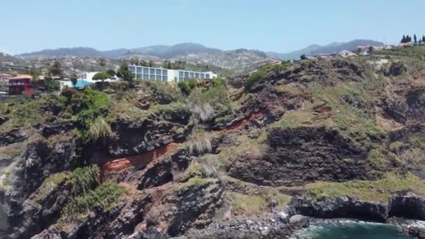 Sul Lungomare Ponta Sol Madeira Girato Dji — Video Stock