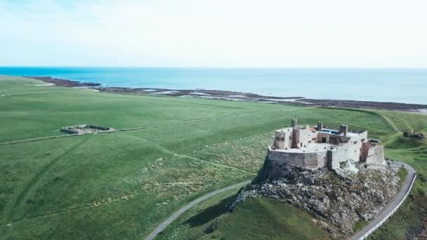 Château Lindisfarne Sur Île Sainte Northumberland — Video