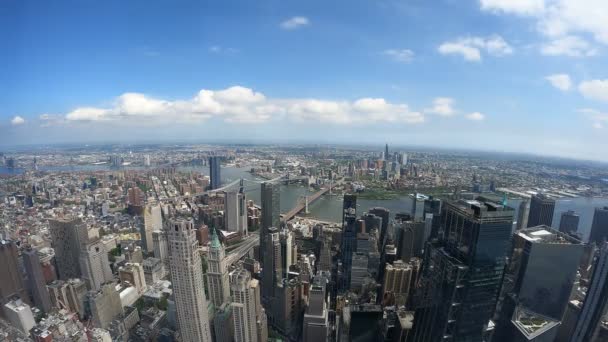 New York City Clouds Time Lapse — Vídeo de Stock