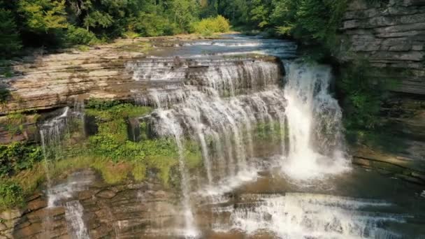 Cummins Falls Popularny Wodospad Rzece Blackburn Fork River Tennessee Usa — Wideo stockowe