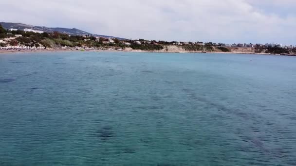 Полет Над Коралловым Заливом Кипре — стоковое видео