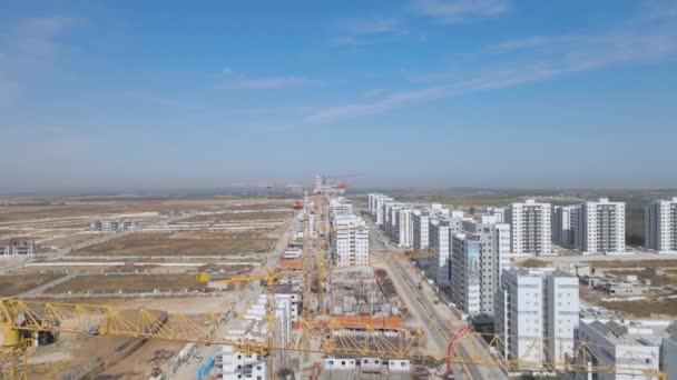 Aerial Shot New Neighbourhood Netivot City Israel — Vídeos de Stock